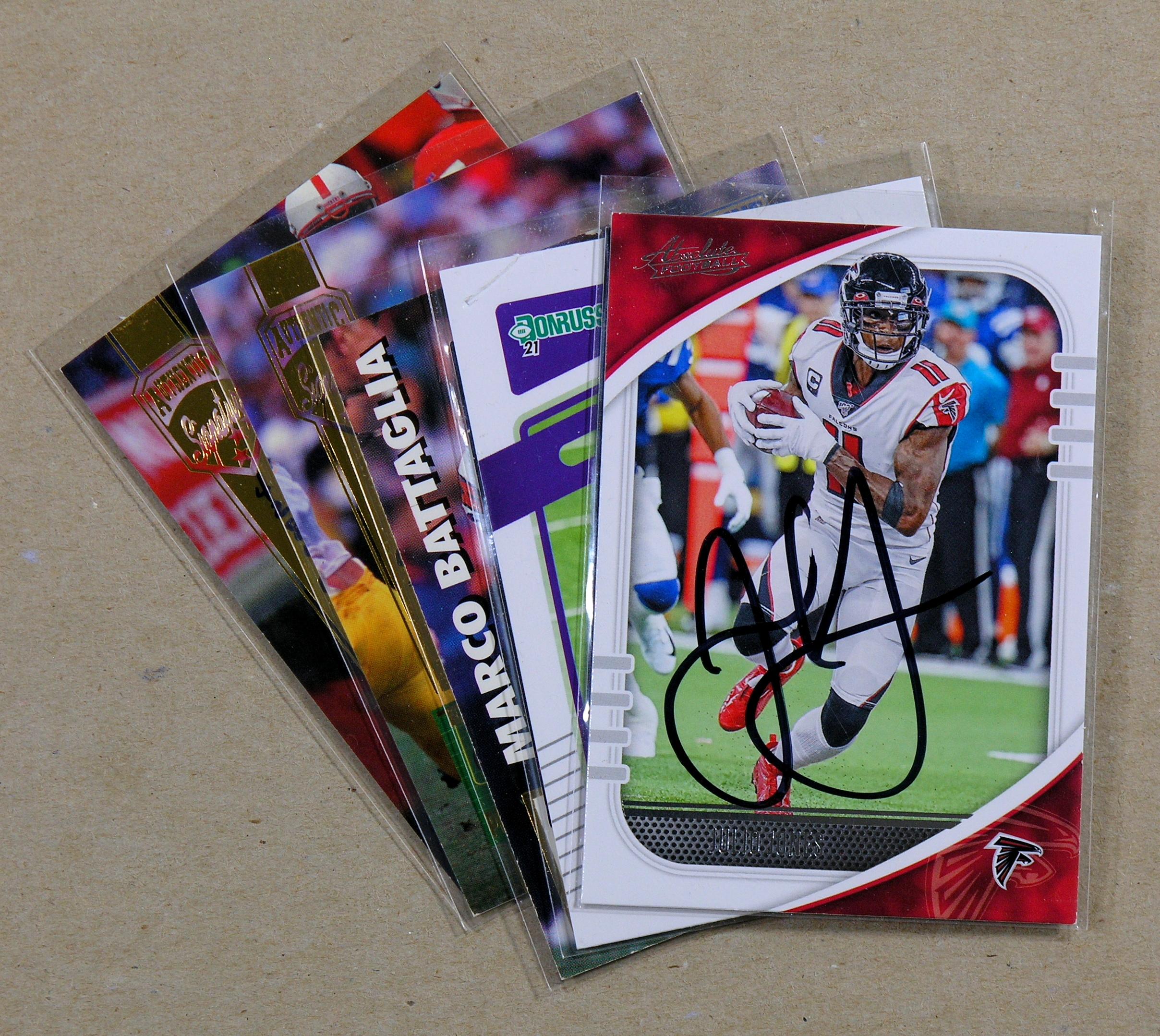 (5) Autographed Football Cards