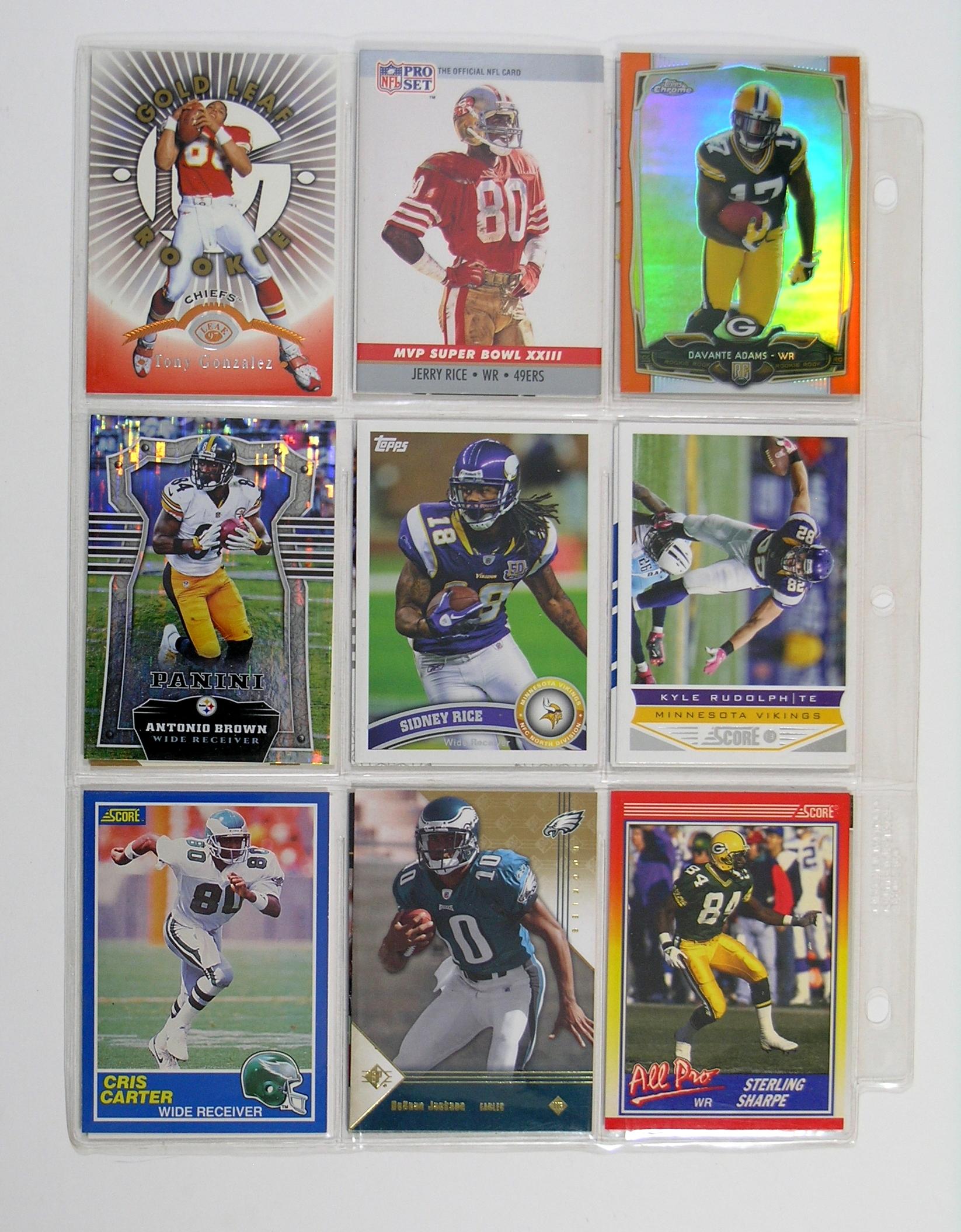 (63) Misc. Wide Receiver/Tight End Football Cards
