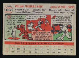 1956 Topps Baseball Card #152 Billy Hoeft Detroit Tigers