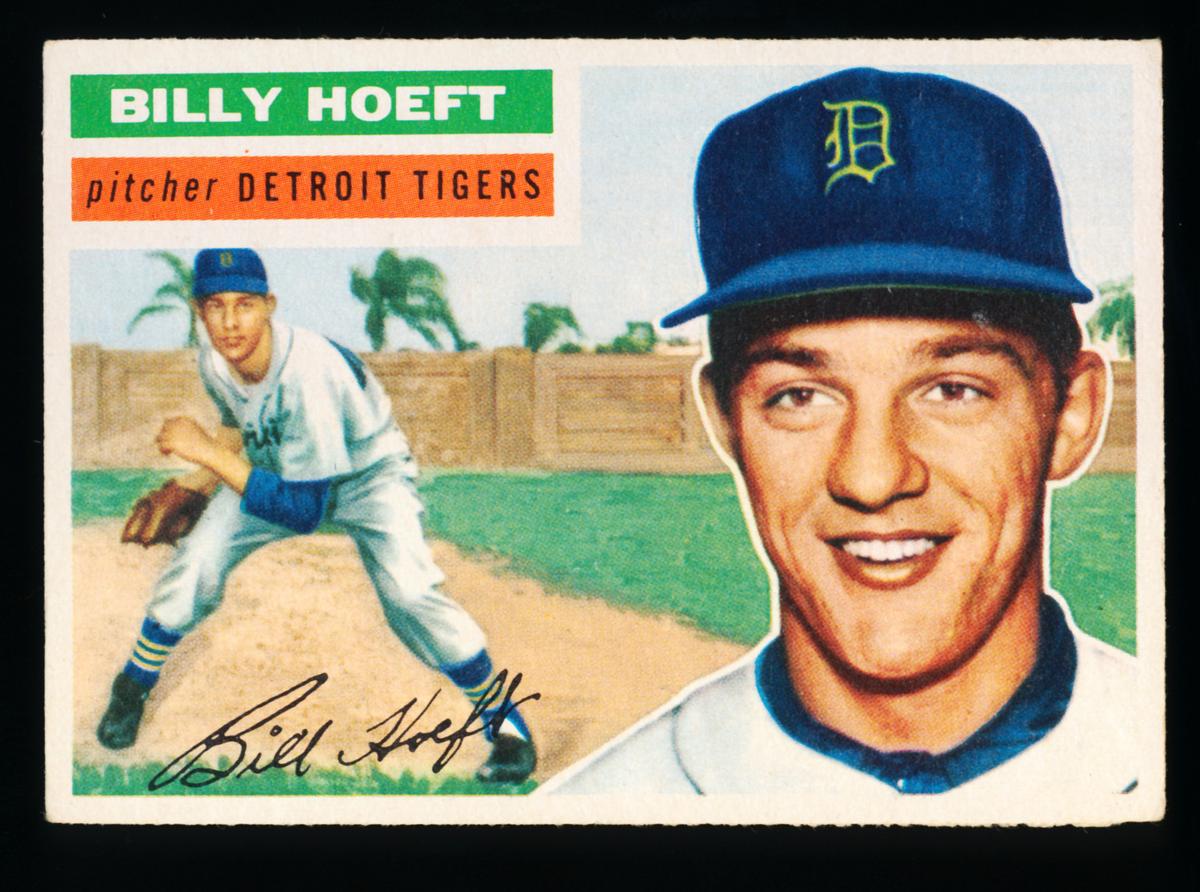 1956 Topps Baseball Card #152 Billy Hoeft Detroit Tigers