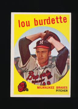 1959 Topps Baseball Card #440 Lou Burdette Milwaukee Braves