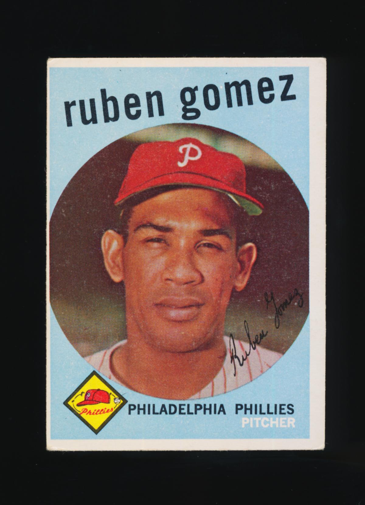 1959 Topps Baseball Card #535 Ruben Gomez Philadelphia Phillies