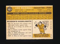 1960 Topps Baseball Card #282 Joe Nuxhall Cincinnati Reds
