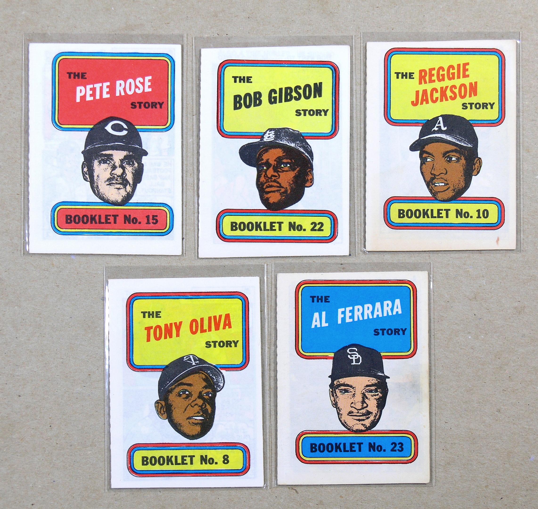 (5) 1970 Topps Baseball Booklets