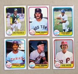 (12) 1981 Fleer Baseball Cards. Hall of Famers & Superstars High Grade Cond