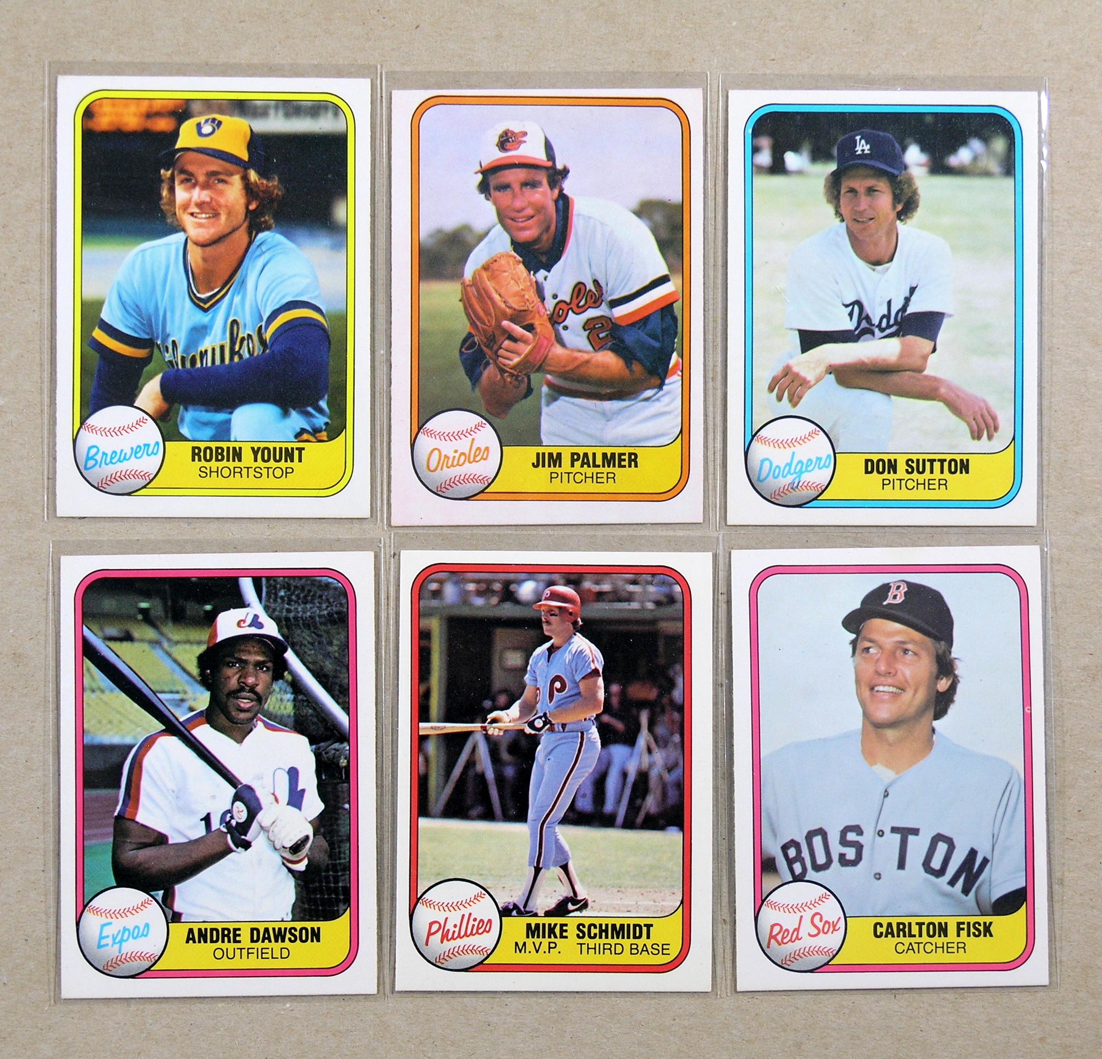 (12) 1981 Fleer Baseball Cards. Hall of Famers & Superstars High Grade Cond