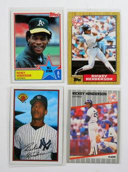 (23 Hall of Famer Rickey Henderson Baseball Cards