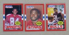 (3) 1985 USFL Football Cards