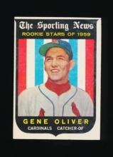 1959 Topps ROOKIE Baseball Card #135 Rookie Gene Oliver St Louis Cardinals