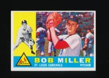 1960 Topps ROOKIE Baseball Card #101 Rookie Bob Miller St Louis  Cardinals