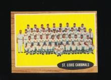 1962 Topps Baseball Card #61 St Louis Cardinals Team Card