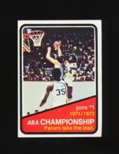 1972-73 Topps Basketball Card #241 ABA Championship Game #1 "Pacers Take Th