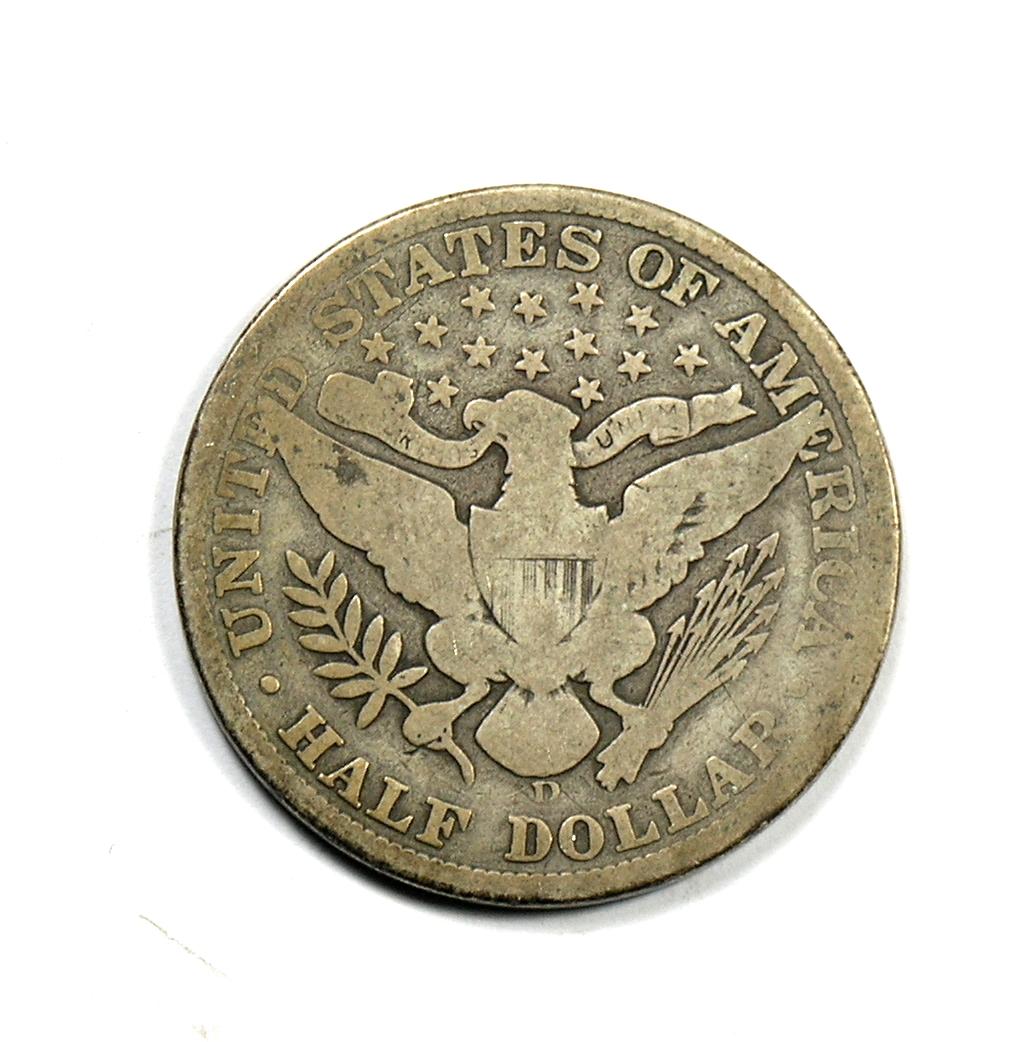 1907-D Barber Silver Half Dollar