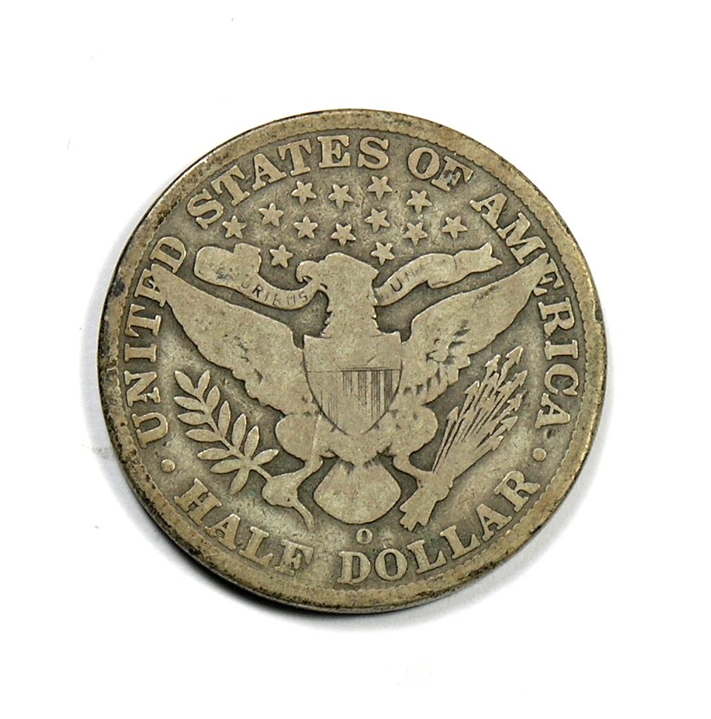 1909-O Barber Silver Half Dollar