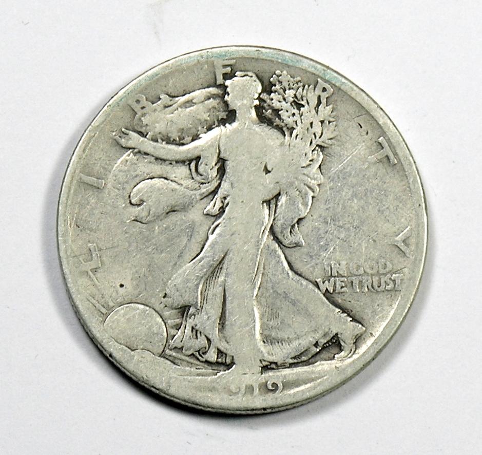 1919-S Walking Liberty Silver Half Dollar