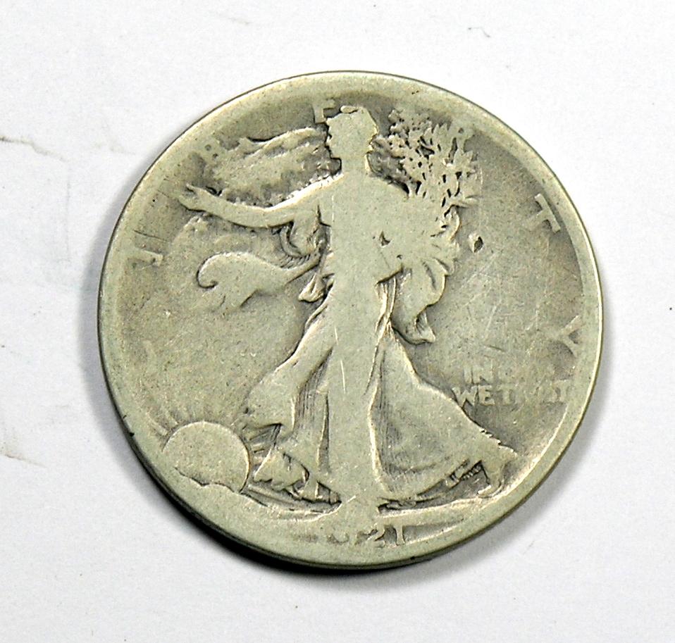 1921-S Walking Liberty Silver Half Dollar