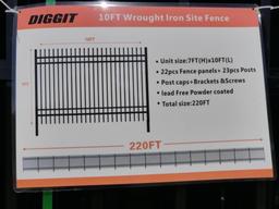 22) 10' Iron Wrought Fence Panels