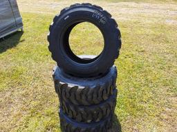 Set of 4 SKS-1 10-16.5 NHS Skid Steer Tires