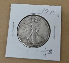 Six 1940's Walking Liberty Half Dollars