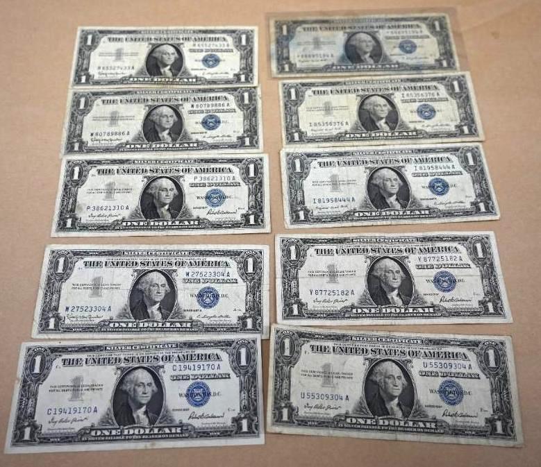 Ten Silver Certificate Dollars