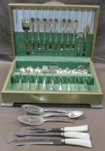 Incomplete Set of Rogers Silver-Plated Oneida Flatware in Case