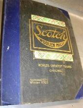 Large Antique Scotch Woolen Mills Oversize Catalog Scrap Book