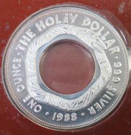 1998 The Holey Dollar and The Dump Silver Coins