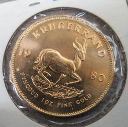 1980 One Ounce Gold Krugerrand Coin