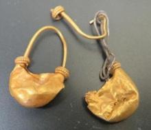 Ancient Artifact Gold Earrings