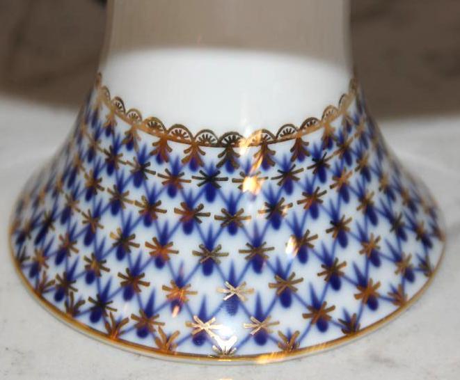 Amazing Set of Gold and Cobalt Painted Russian China
