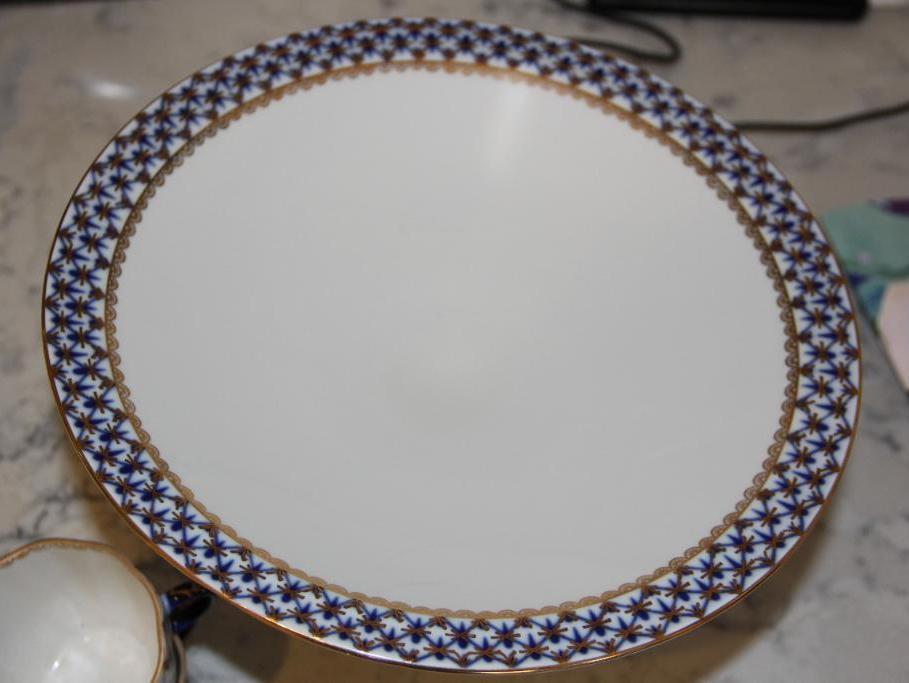 Amazing Set of Gold and Cobalt Painted Russian China