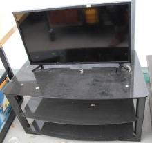 28" Samsung TV with Metal and Glass TV Stand