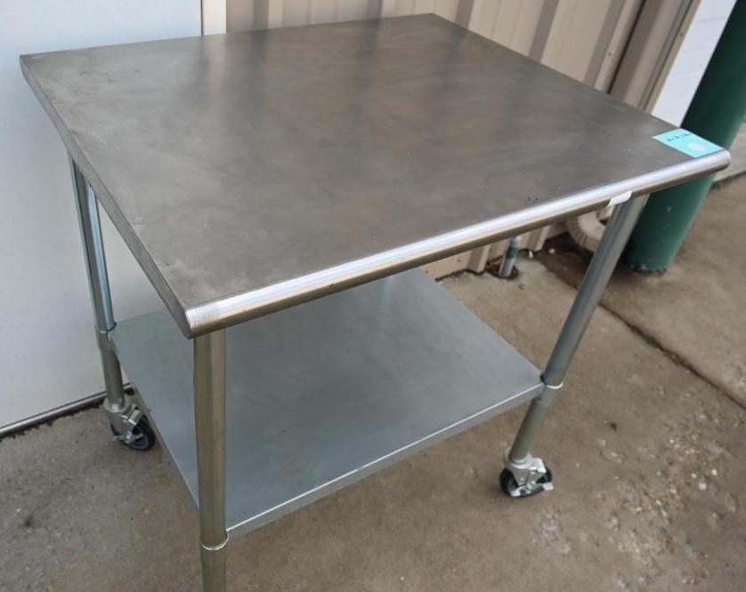 NSF Stainless Steel Work Table with Casters