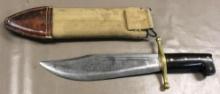 Collins No. 18 V-44 Bowie Fight Knife in Scabbard