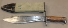 Large Plumb Bolo Knife with Scabbard