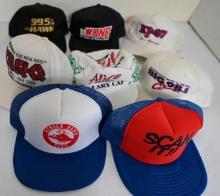 Eight Vintage Radio Hats