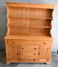 Two Piece Pine Hutch