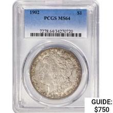 1902 Morgan Silver Dollar PCGS MS64