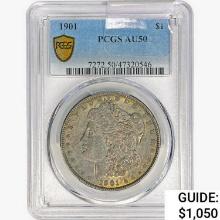 1901 Morgan Silver Dollar PCGS AU50