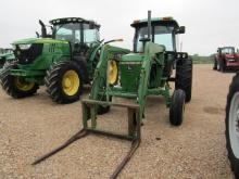 362A-4552 2750 JOHN DEERE C/A 2WD W/175 JOHN DEERE LOADER W/FORKS 18.4X30 3531 HOURS