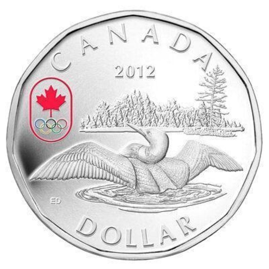 2012 RCM Canada $1 Fine Silver Lucky Loonie (cased)
