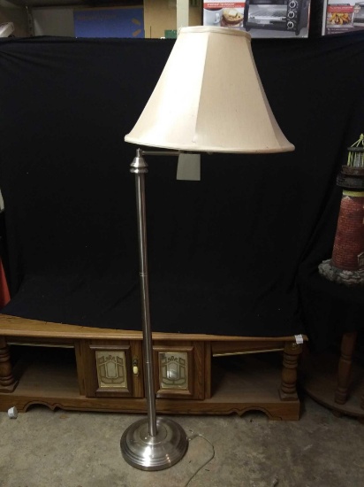 Polished-silver-style Standing Floor Lamp