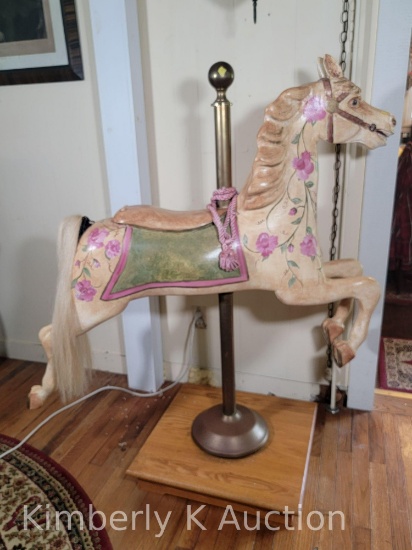 Carousel Horse on Wood Base