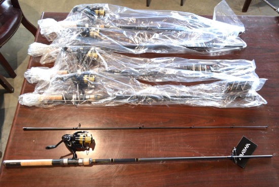 Dawa Shock Fishing Poles w/ Rods - All New - 5 Total in Lot