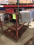 Steel forklift safety cage. Swing door. Stainless side box
