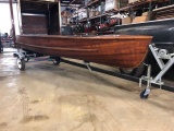 Hand crafted all teak 16’ boat. Like New trailer. Absolutely gorgeous and one of a kind!