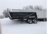 Steel dump trailer. Tandem dually axle. Tarp rack. As is. (More info coming soon)