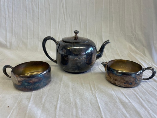 Vintage Tea Pot, Sugar bowl, and Creamer