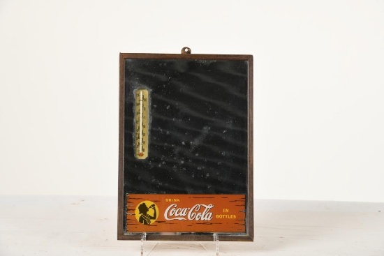 Drink Coca Cola In Bottles Mirror W/Thermometer