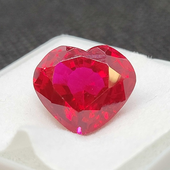 Heart Cut Red Ruby Gemstone 7.25ct